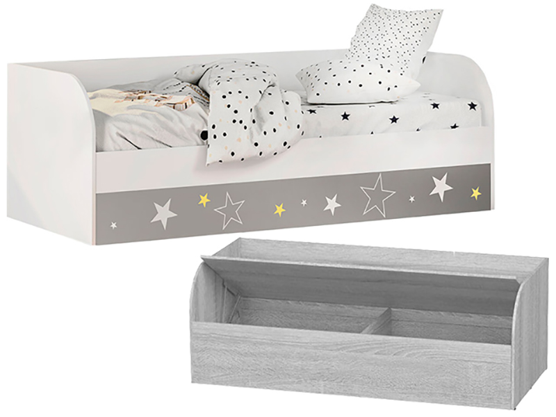 мебель Благовещенск Амурская картинка Трио кровать детская ПМ КРП-01 Звездное небо от магазина "Ваша мебель"