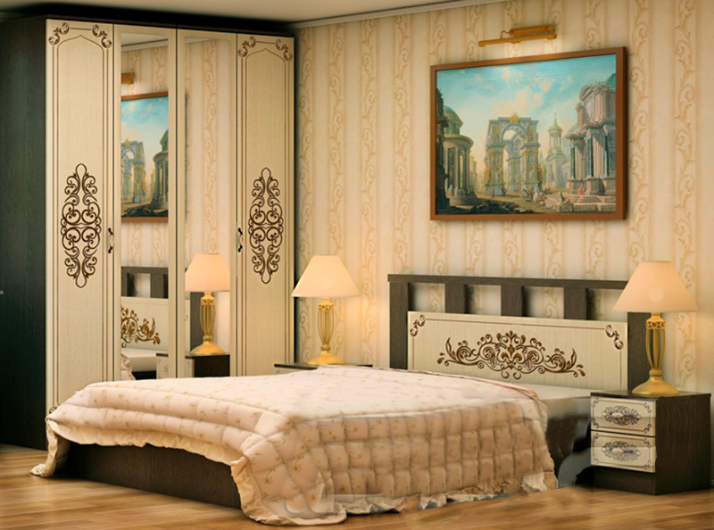 мебель Благовещенск Амурская картинка Жасмин кровать +основание под матрац ДСП от магазина "Ваша мебель"